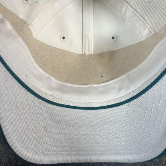 Miami Dolphins Men's Hat Cap Strap Back White Teal NFL Football Script Throwback - Picture 8 of 11